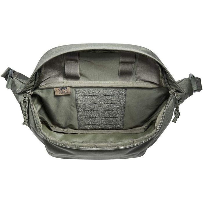 Тактична універсальна поясна сумка Tasmanian Tiger TT Modular Hip Bag II, 5 л, з трьома відділеннями, MOLLE-панеллю, для спорту, туризму, outdoor, стально-сіра/оливкова