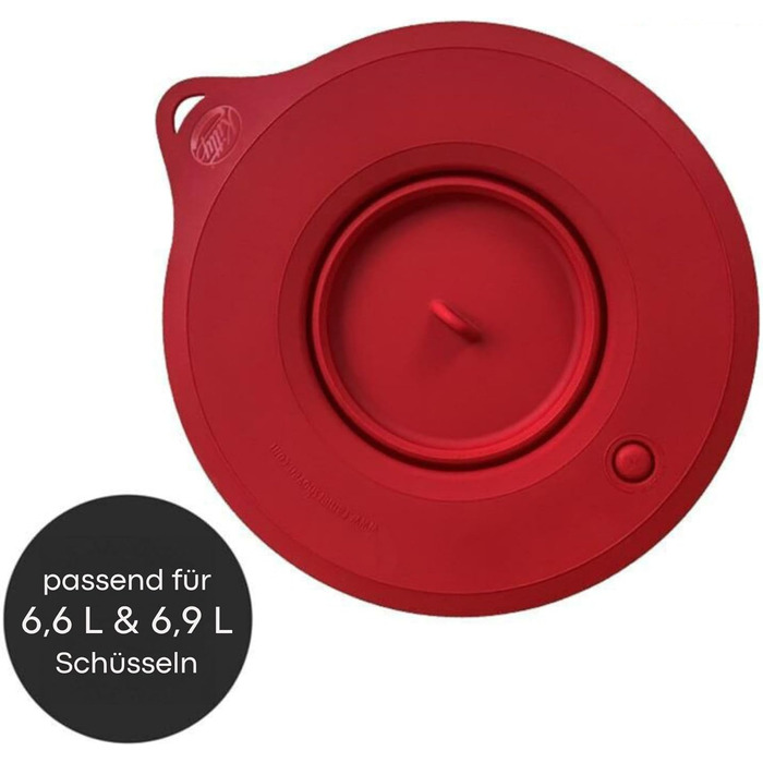 Професійна силіконова кришка Kitty для збереження свіжості, сумісна з KitchenAid 6,6 і 6,9 л, рубіново-червона