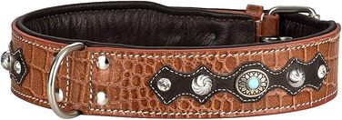 Повідок для собак зі шкіри MICHUR Lakota, коричневий, 150x2,5 см, плоский, для нашийника Lakota