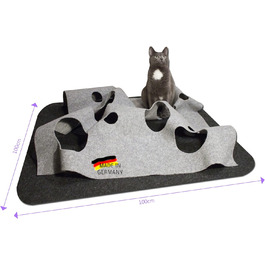 Інтерактивний килим-тунель для котів CatMountain®, іграшка для кошенят та дорослих котів