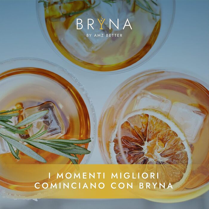 Набір 6 келихів для вина BRYNA 33 cl з полікарбонату, небиткі, італійський дизайн, багаторазові, для посудомийної машини, білі