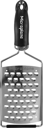 Терка Microplane XL-груба для картоплі, сиру, капусти, огірків, гарбуза та цукіні, чорна, леза з нержавіючої сталі, виробництво США