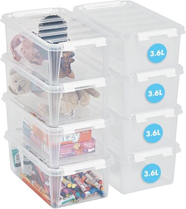 Набір з 10 контейнерів SmartStore Classic 2 л з кришкою, харчовий пластик, 21x17x11 см, міцні пластикові коробки для зберігання, посилені кути, штабельовані, гарантія 10 років