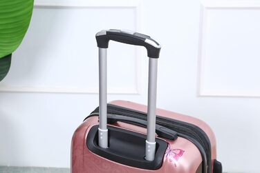 Середня валіза з полікарбонату на 4 колесах, 20 кг, рожеве золото