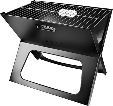 Портативний вугільний гриль moclever, складаний та компактний BBQ гриль з великою робочою поверхнею для кемпінгу, подорожей, саду та відпочинку на природі