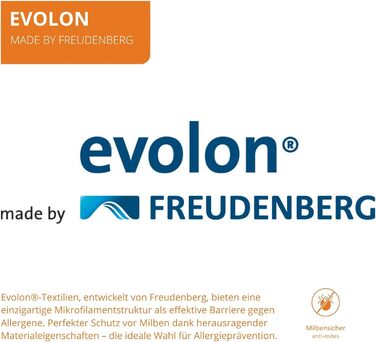 Чохол на матрац sleepling 90x200 см Evolon для алергіків, антикліщовий, захист від пилових кліщів, для матраців до 20 см, прати при 95°C, вироблено в Німеччині