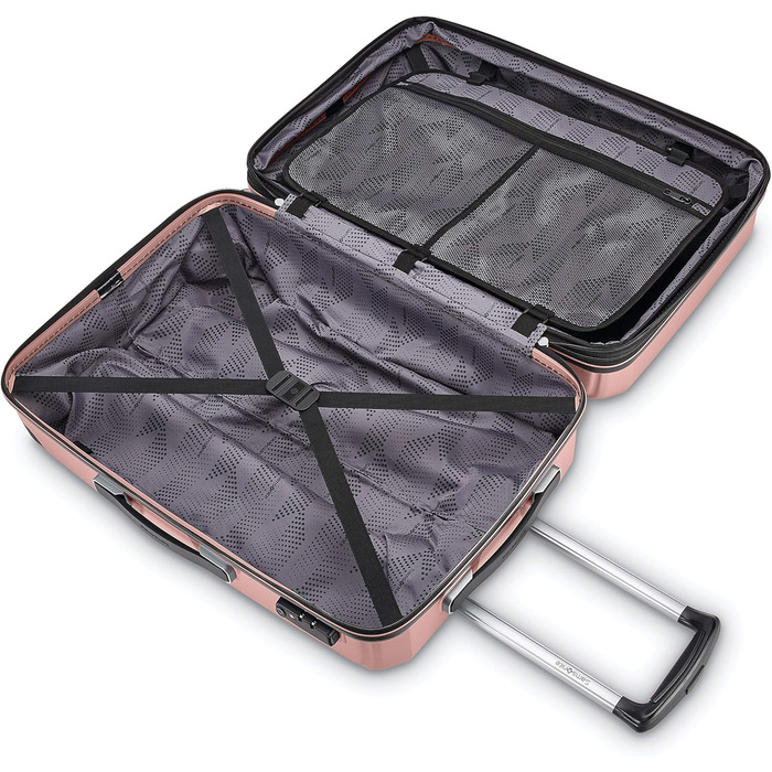 Жорсткий чемодан Samsonite Winfield 3 DLX з обертовими колесами, рожевий, універсальний розмір, ручна поклажа