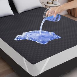 Водонепроникний наматрацник Arcona 180x200, дихаючий, темно-сірий, захист від вологи, інконтиненції, праний, захисна накладка на матрац для ліжка