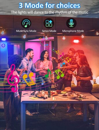 LED прожектор для вулиці 100W RGB з пультом і Bluetooth APP, IP66, водонепроникний, набір 2 шт., кольорове підсвічування для саду та двору