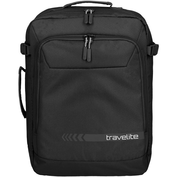 Рюкзак для ручної поклажі Travelite Kick Off 35 л, чорний, багатофункціональний спортивний рюкзак для подорожей і відпочинку, 50 см