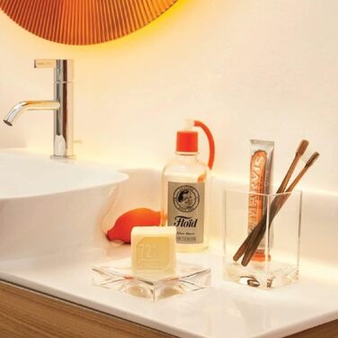 Підсклянник для зубних щіток Kartell Boxy, пластик, прозорий, 7x7x12 см, білий