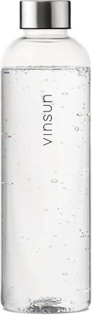 Пляшка для води VINSUN 650 мл – тританова, прозора, герметична, без BPA, для газованої води, спорт, школа, офіс, велосипед