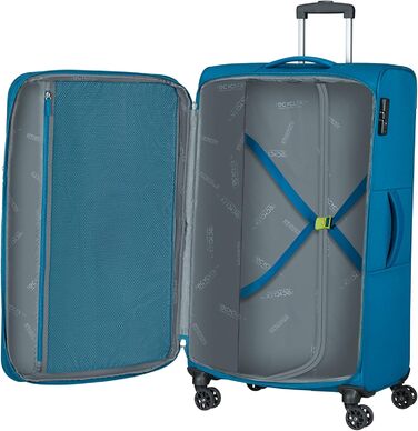 Валіза American Tourister Hyperspeed Spinner L розширювана, 80 см, 109/116 л, бірюзова (Deep Teal), поліпропілен