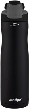 Термобутилка Contigo Autoseal Chill, 720 мл, чорна, нержавіюча сталь, ізольована, для води, BPA-free, до 28 годин холоду, герметична