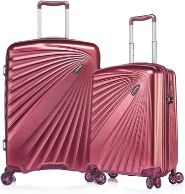 Валіза ABISTAB VERAGE Kinetic 4-колісна, розширювана, 76 см, TSA замок, ABS/PC, бордова металік, преміум-якість