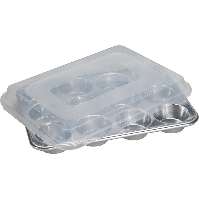 Форма для мафінів Nordic Ware з високою кришкою, 12 відділень, натуральний колір