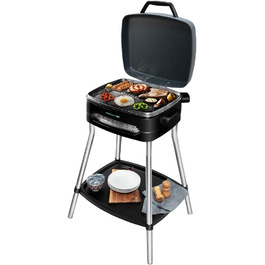 Електричний гриль Cecotec PerfectCountry BBQ, настільний, 2400 Вт, регульована температура, решітка з нержавіючої сталі, 3 рівня висоти, піддон для жиру