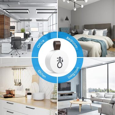 Brifit Bluetooth термометр-гігрометр, цифровий, з додатком та зберіганням даних, сенсор температури і вологості для дому, офісу, теплиці, винного льоху, 3 шт.