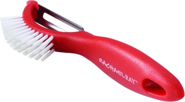 Овочечистка та щітка Rachael Ray Veg-a-Peel, нейлон, червона
