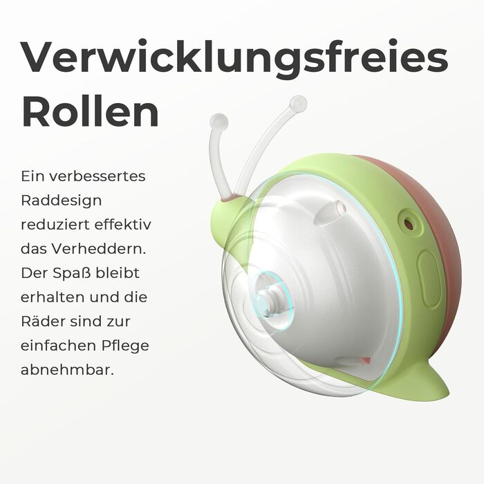 Інтерактивна іграшка для котів з LED підсвіткою Wicked Snail, електрична, рухома, акумуляторна, подарунок для кошенят, коричнева