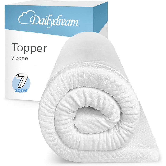 Топер для матраца Dailydream 90x200 см, 6 см, 7 зон, комфортна піна L/XL