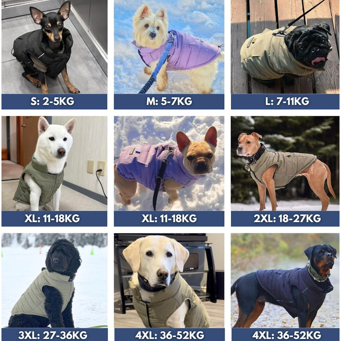 Зимова куртка для собак Spark Paws Warmshield™ – чорна, розмір M, теплий фліс, водовідштовхувальна, вітрозахисна, світловідбивна, парка для середніх і великих порід