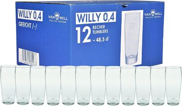 Кружка Van Well Willi 0,4 л Набір з 12 - Пивні келихи преміум класу