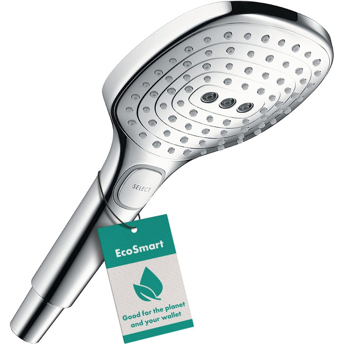 Душова лійка hansgrohe Raindance Select E 120x120 мм, 9 л/хв, 3 режими, EcoSmart, антикальцій, хром