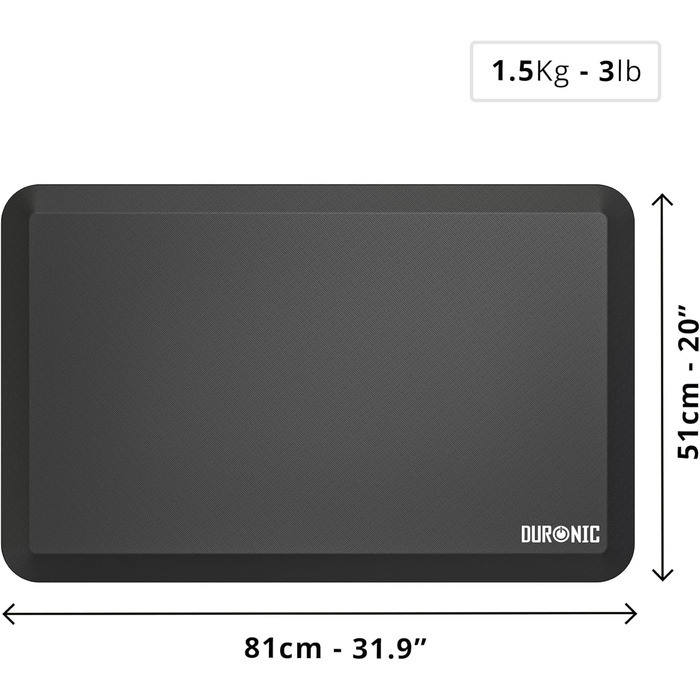 Анти-втомна килимок Duronic DM-MAT1 81x51 см для стоячої роботи, офісу, майстерні та дому