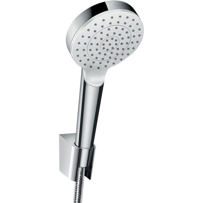 Душовий набір hansgrohe Crometta з лійкою, шлангом 1,25 м та тримачем, білий/хром, 1 режим