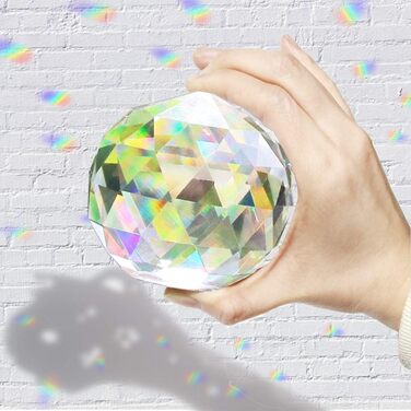 Кришталева призма-сонячний ловець Klarglas 100 мм для вікна, Фен-шуй, саду та дому, райдужна куля з фасетами для декору