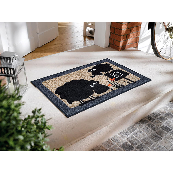 Килимок для взуття wash+dry Gertrud & Elsbeth 50x75 см, для дому та вулиці, праний, багатоколірний