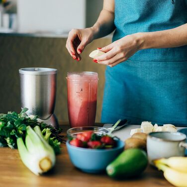 Набір з 2 чаш для блендера NutriBullet Pro 900/600 Вт, 710 мл, з 2 кришками, BPA Free, для смузі, запасні частини
