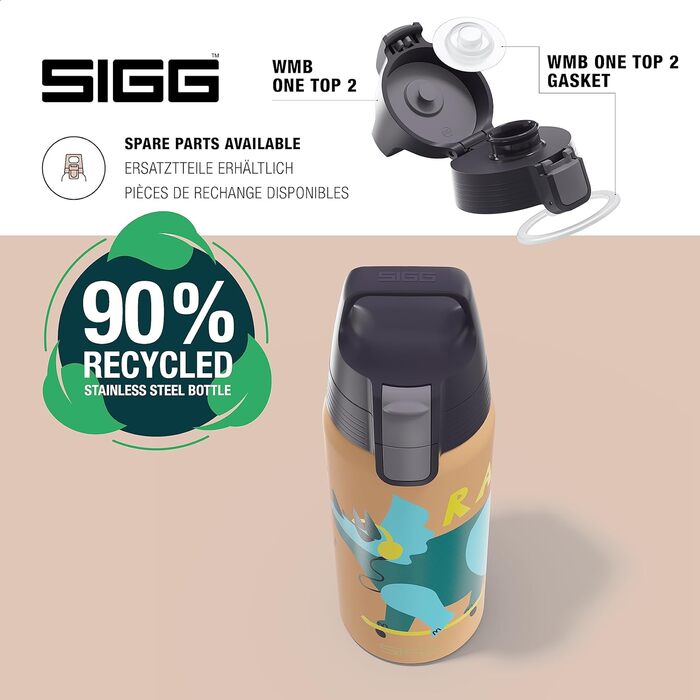 SIGG ізольована пляшка для води для дітей Shield Therm ONE, підходить для газованих напоїв, герметична, легка, BPA-free, 0,5 л (4 Rawsome)