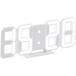 Діджитал-годинник Lunartec настінний і настільний, Jumbo LED, 3D, будильник, з підсвіткою, димований, 28 см