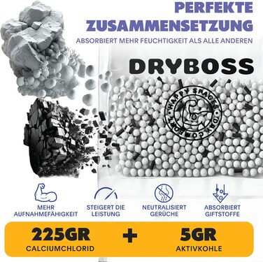Осушувач повітря для шафи DRYBOSS Pack XL 230 г без електрики, ароматизований, вологопоглинаючий пакет для підвішування, 20 шт.