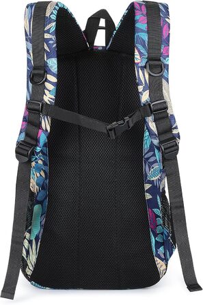 Тактичний рюкзак HUNTVP 25л MOLLE, водонепроникний, для спорту, туризму, школи, дорослий, синій з листям