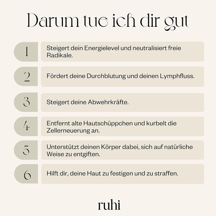 RUHI Щітка для тіла з натуральною щетиною, м'яка, для сухого масажу, лімфодренажу та проти целюліту, бук, без пластику, зроблено в Німеччині