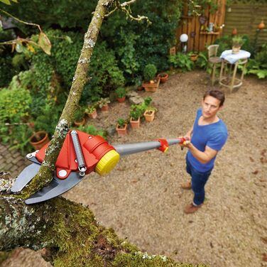 Секатор для гілок WOLF-Garten POWER DUAL CUT RR 400 T, двосторонній, алюмінієвий, червоно-жовтий
