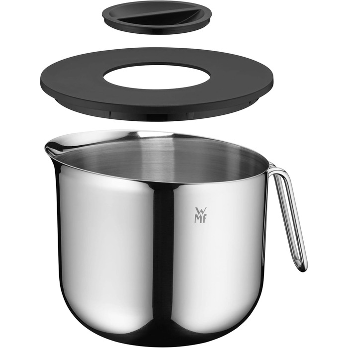 Миска для змішування з кришкою WMF Function Bowls 2,5 л, 18,5 см, полірована нержавіюча сталь Cromargan, з внутрішньою шкалою, для посудомийної машини