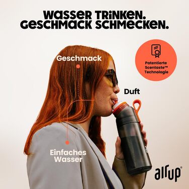 Пляшка для води air up 600 мл з аромат-подами, сіра, для школи, спорту, з трубочкою, без цукру, для дітей і дорослих