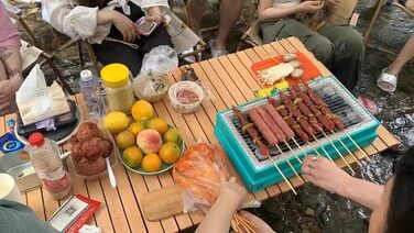 Одноразовий портативний вугільний гриль для барбекю, пікніка, кемпінгу, для дому та вулиці, легкий, готовий до використання