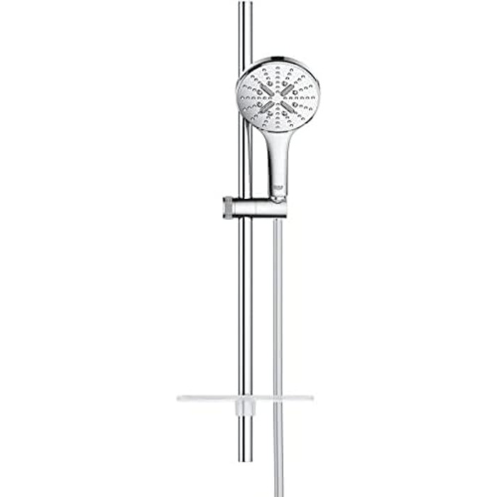 Душова лійка GROHE Vitalio SmartActive 130 Cube, 3 режими, хром, набір 600 мм, кругла