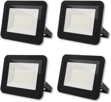 LED прожектор da LIGHT 50Вт, 6000K, 4500 лм, IP65, для вулиці та приміщень, набір 4 шт