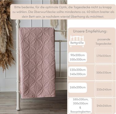 Покривало на ліжко 240x260 см, стьобане, орнамент, для дивану, велике, рожеве