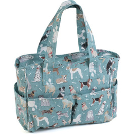 Сумка для рукоділля з бавовни Hobby Gift 13x36x31 см з малюнком собаки