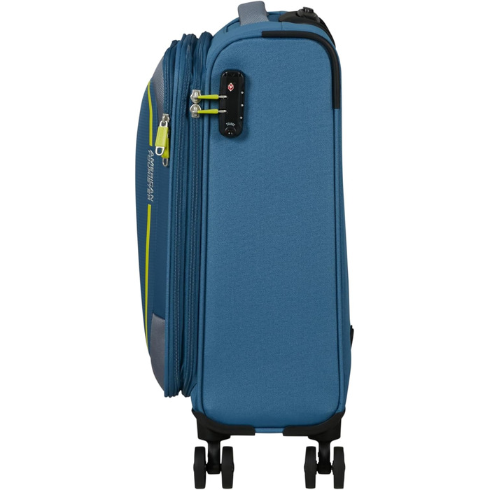 Валіза American Tourister Pulsonic Spinner L, розсувна, 81 см, 113/122 л, синя (Coronet Blue), валіза S (55 см, 43.5 л)