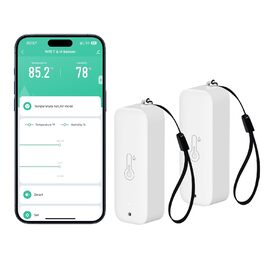 WiFi-гігрометр-термометр Comboss, бездротовий датчик температури та вологості для дому і вулиці, віддалене керування через додаток, сигналізація, для теплиці, винного погребу, 2 шт.