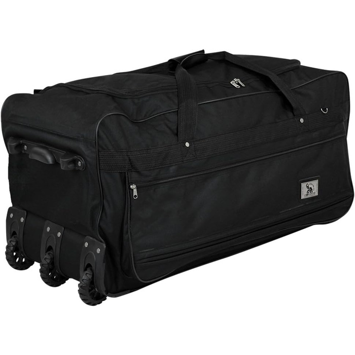 Велика дорожня сумка-тележка TW24 XXXL 182 л, 3 колеса, чорна