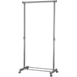 Преміум вішак для одягу на колесах Premier Housewares, хром, пластик, сірий, 43x80x152 см